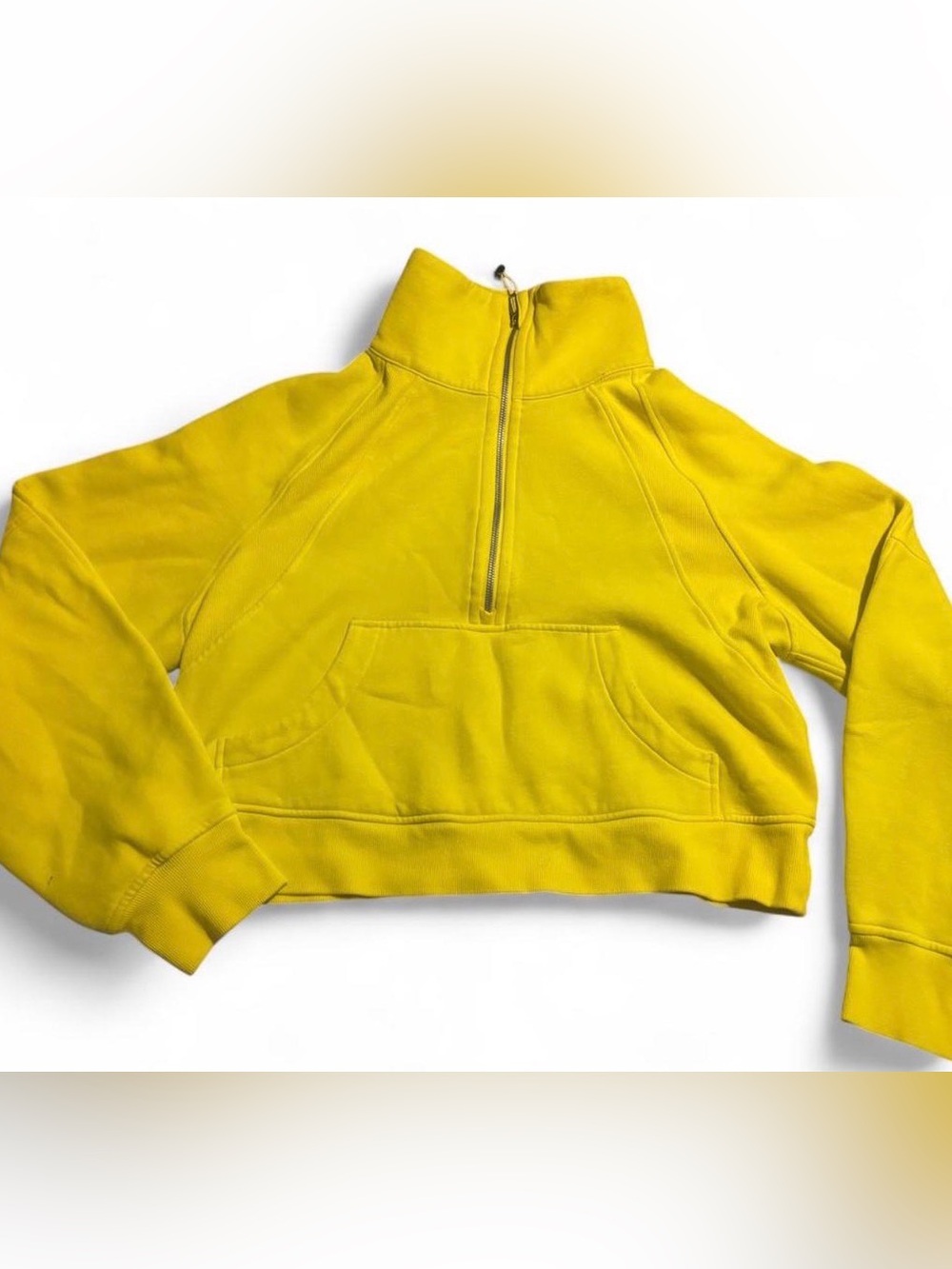 Yellow Lululemon Scuba Quarter Zip Sweatshirt